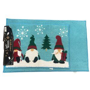 Happy Holidays 2 Piece Rug Set With Gnomes Design